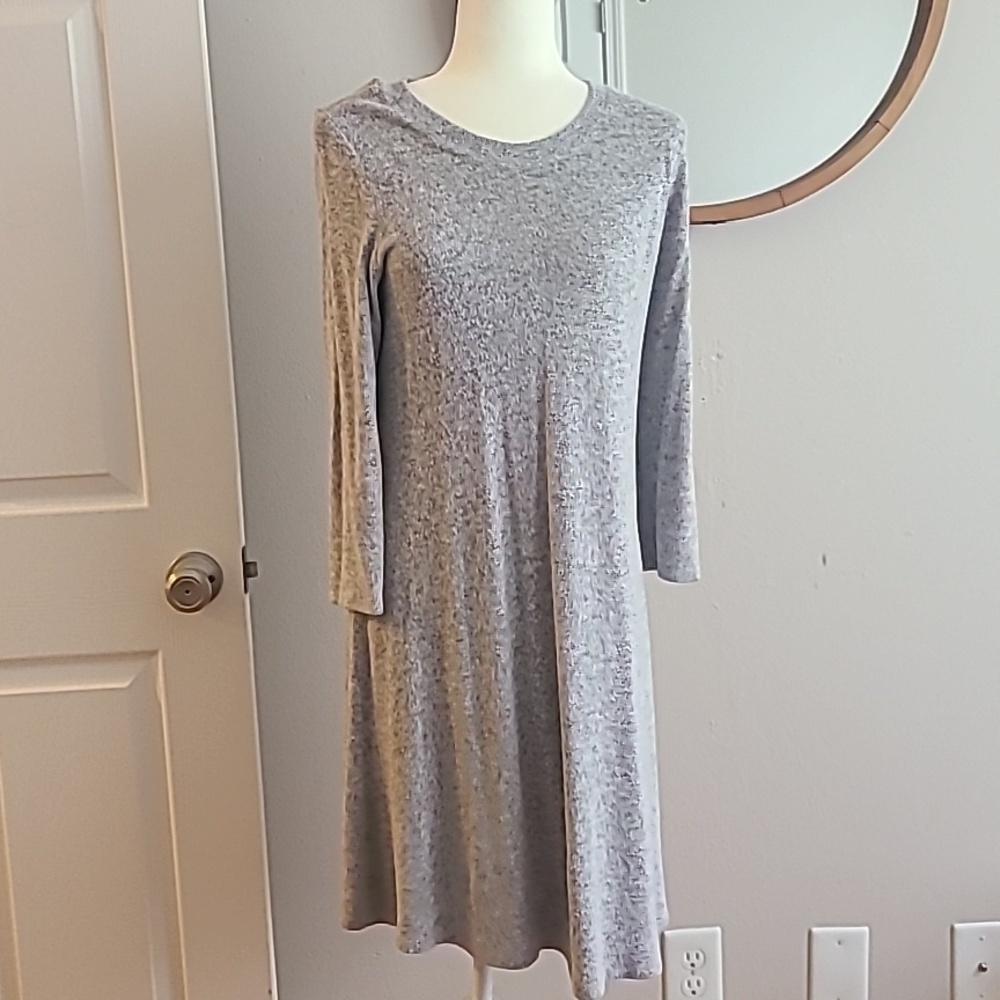 Fortune & Ivey gray aline soft jersey dress gray​​​​​